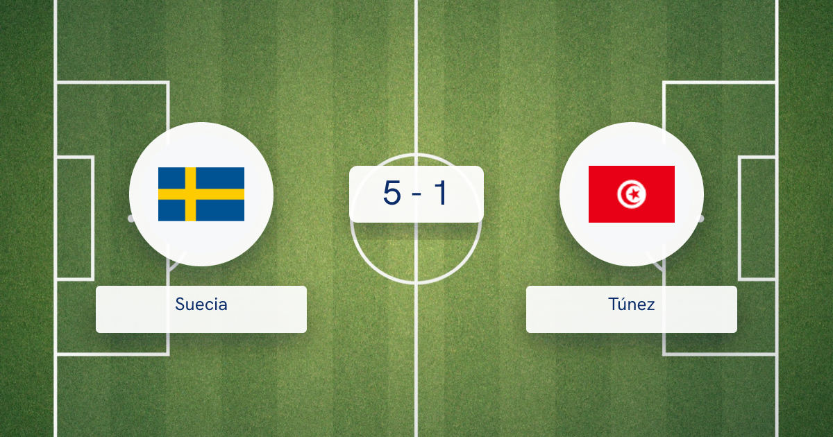 Suecia vs Túnez